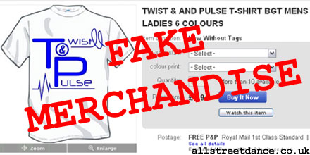 Twist and Pulse - fake eBay merchandise